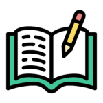 an image of a book and pencil as a logo for our teen services.