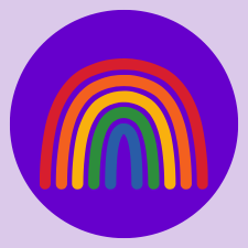 Logo for Teen Center Community Service, Rainbow Creations